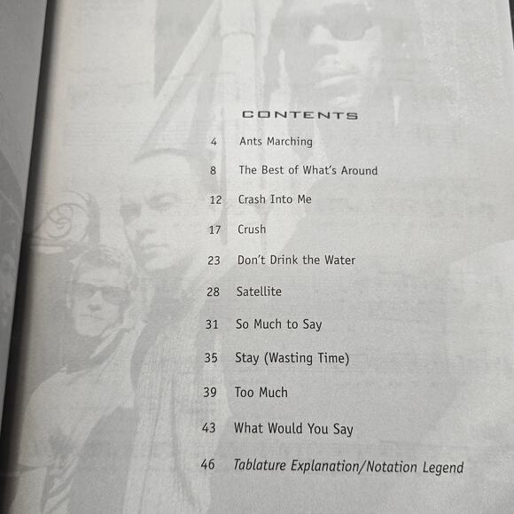 Cherry Lane Dave Matthews Band Sheet Music Easy Guitar Tablature Book with Riffs - Picture 4 of 6